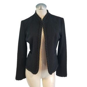 Alessandro Size 6 Black Blazer Career Evening